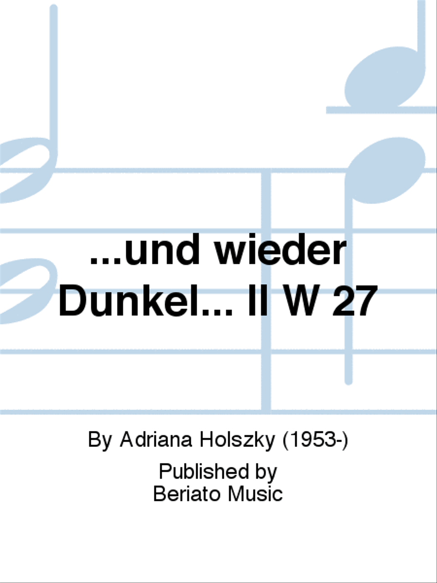 ...und wieder Dunkel... II W 27 Piano Accompaniment scores gallery preview page 1