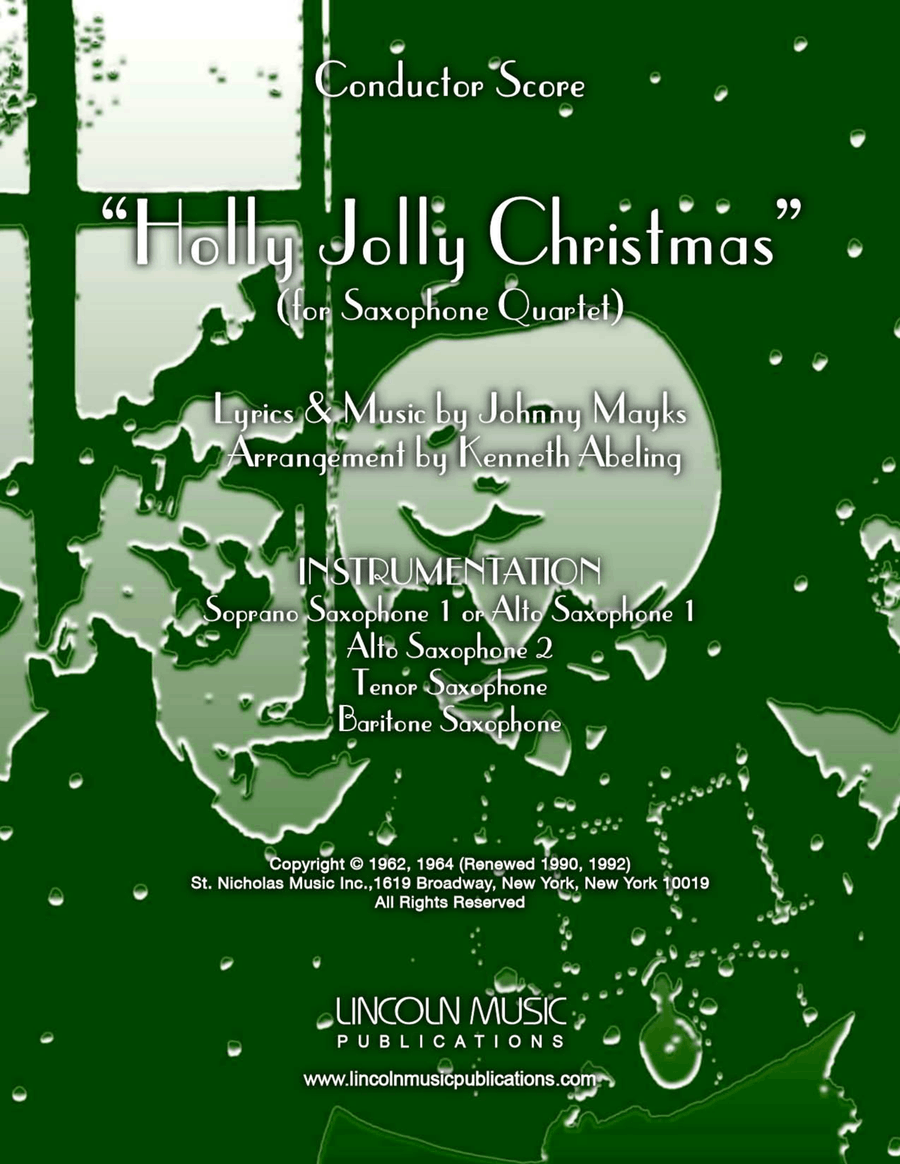 A Holly Jolly Christmas Saxophone Quartet scores gallery preview page 1