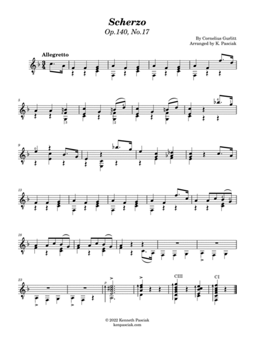 Four Studies in F Major (for Solo Guitar)