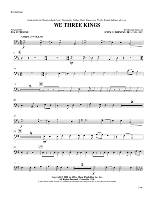 Book cover for We Three Kings: 1st Trombone