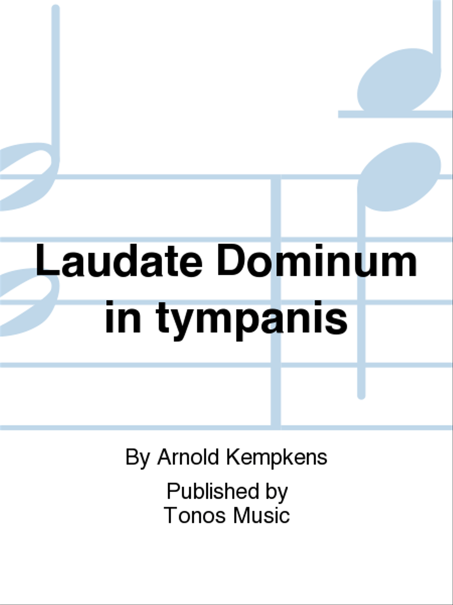 Laudate Dominum in tympanis 4-Part scores gallery preview page 1