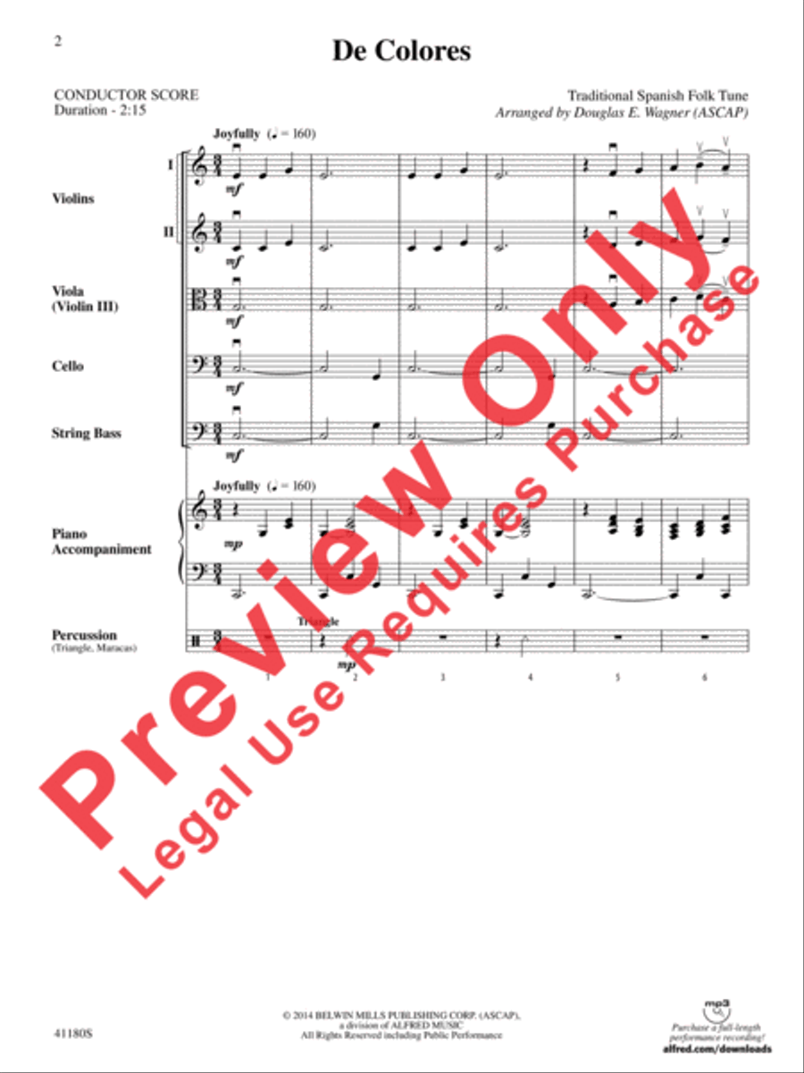 De Colores De Colores String Orchestra scores gallery preview page 3