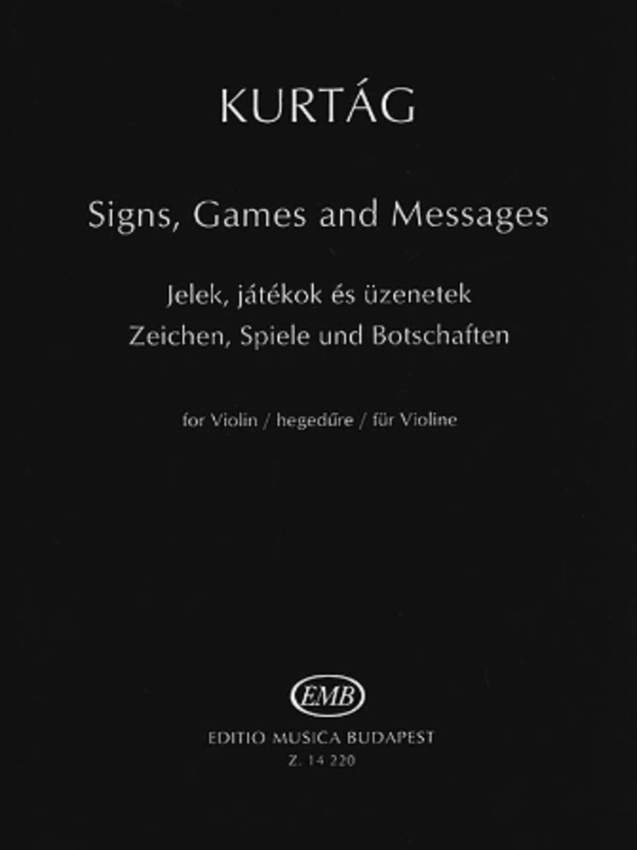 Signs, Games and Messages for Violin by Gyorgy Kurtag Violin Solo - Sheet Music
