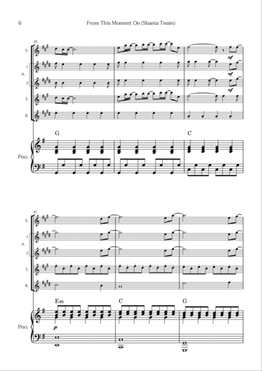 From This Moment On Tenor Saxophone scores gallery preview page 6