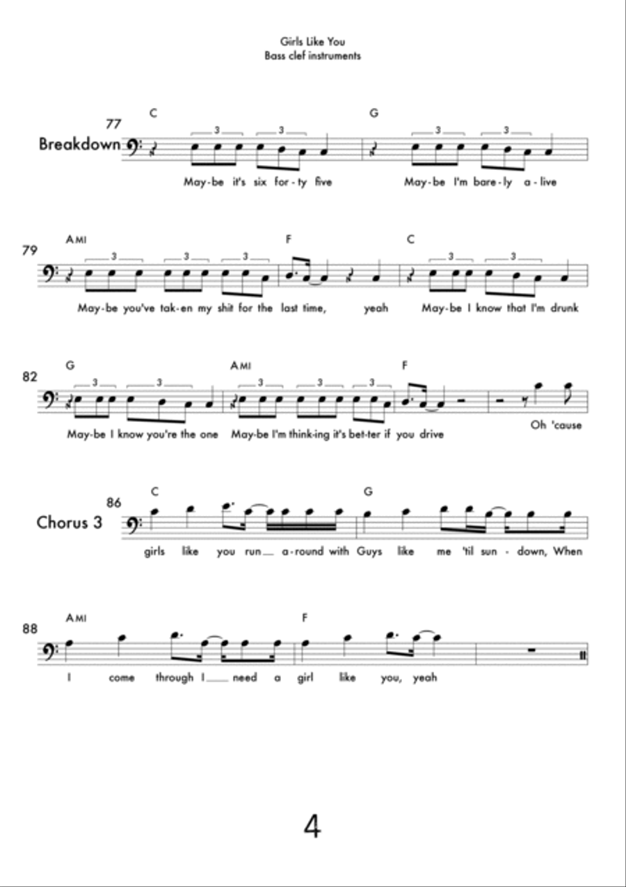 Girls Like You Large Ensemble scores gallery preview page 4