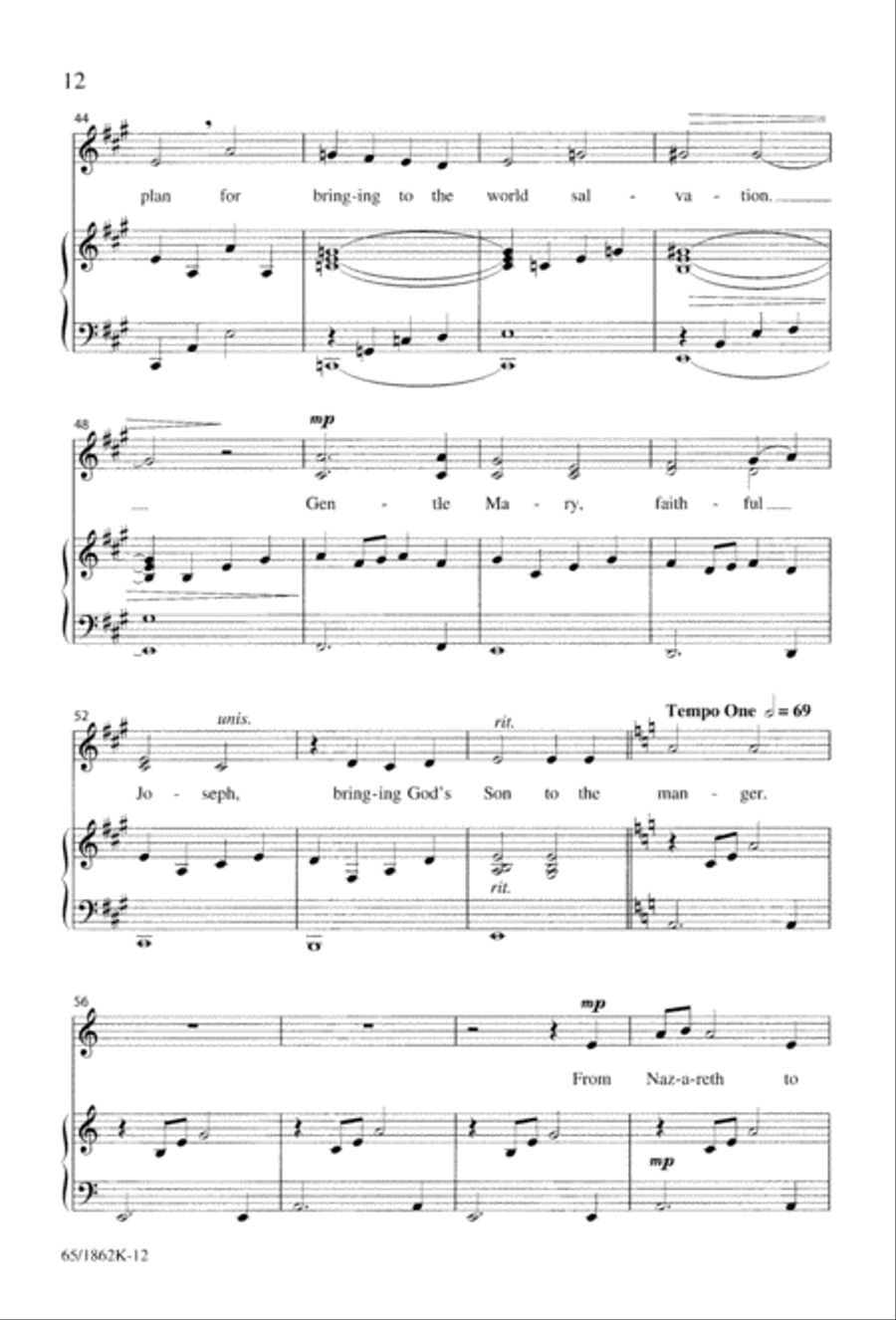 A Long, Long Way to Bethlehem Unison Choir scores gallery preview page 14