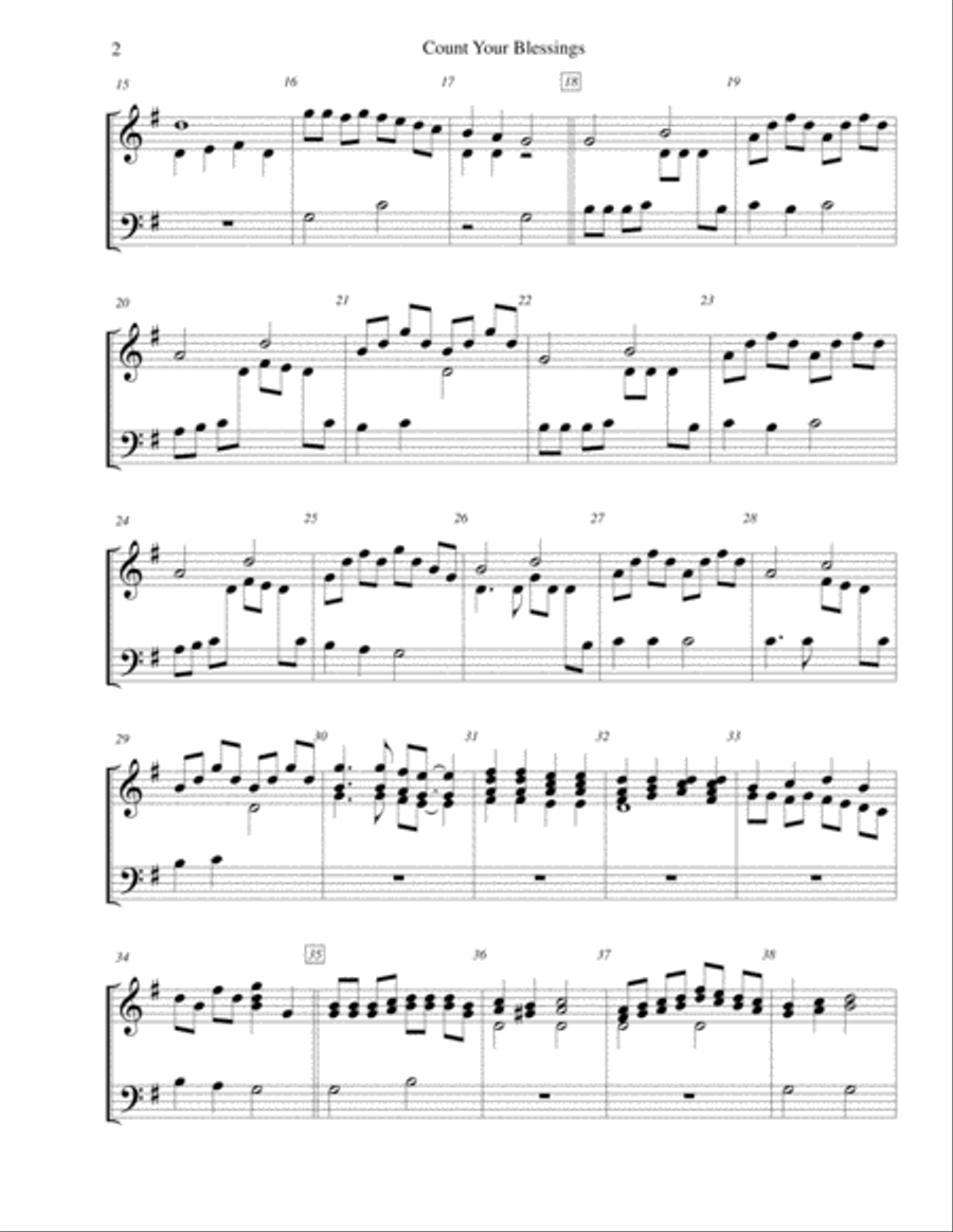 Count Your Blessings - for 2-octave handbell choir 2-Octaves scores gallery preview page 2