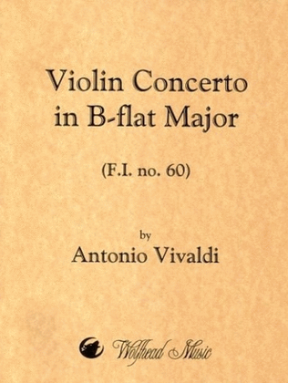 Violin Concerto in B-flat Major, F.I. no. 60