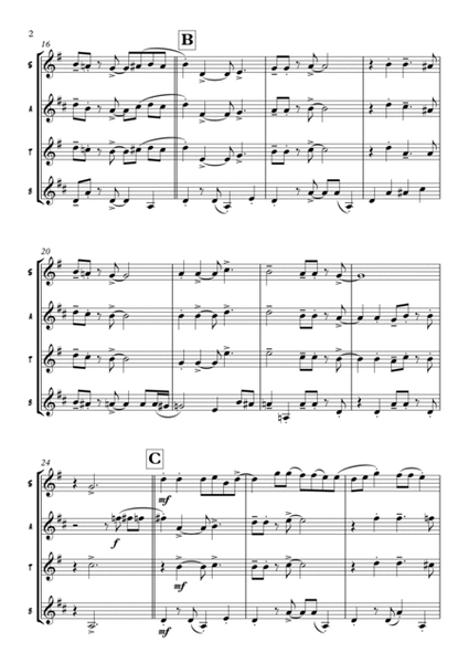 Down By The Riverside - SATB Saxophone Quartet image number null