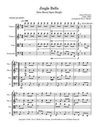 Jingle Bells (One Horse Open Sleigh) - String Quartet