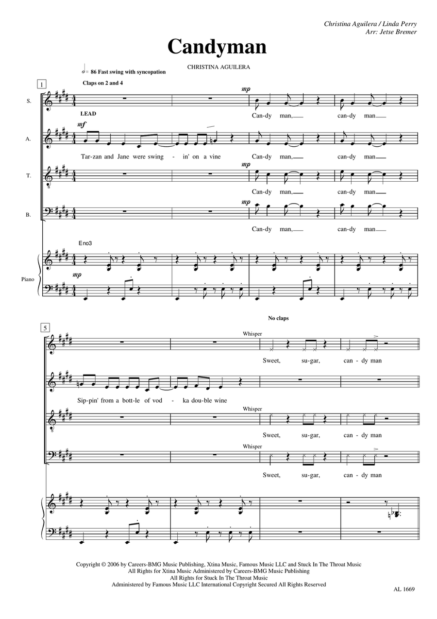 Candyman 4-Part scores gallery preview page 1