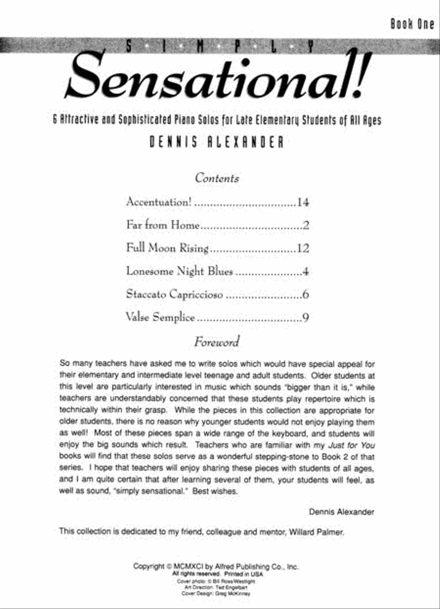 Simply Sensational!, Book 1 Easy Piano scores gallery preview page 2