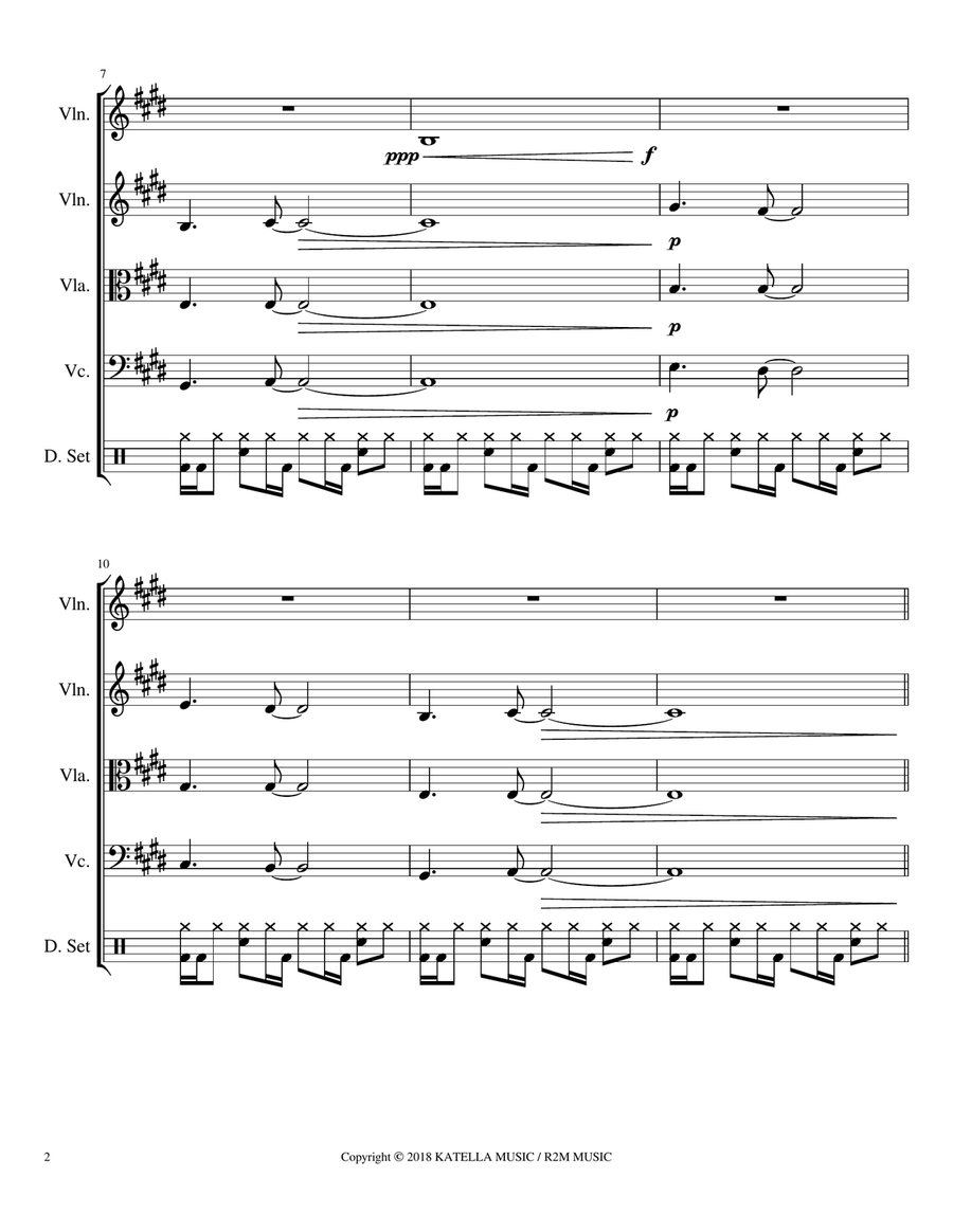 Lone Sal Bug String Quartet scores gallery preview page 2