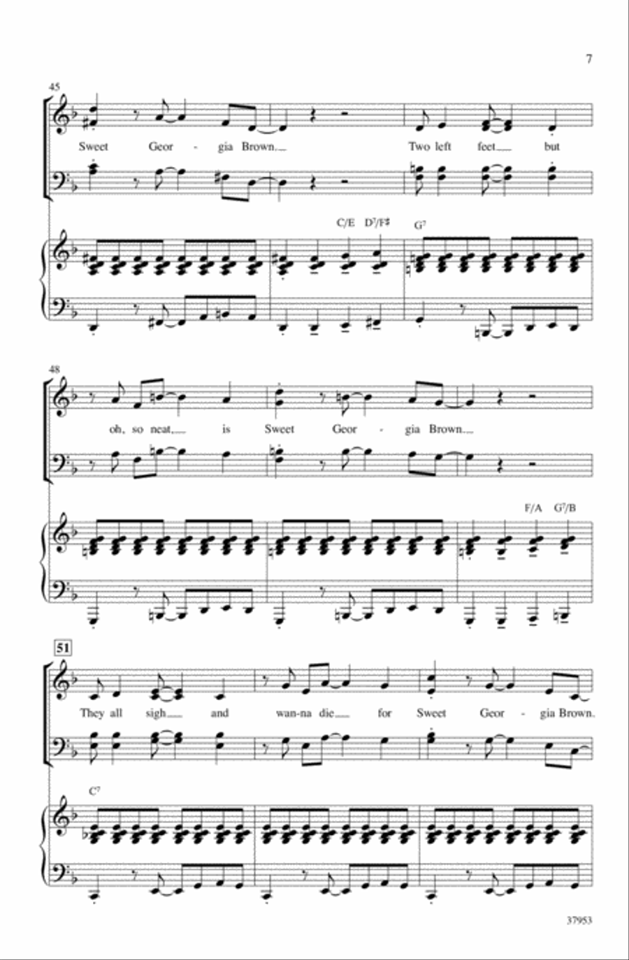 Sweet Georgia Brown Choir scores gallery preview page 6
