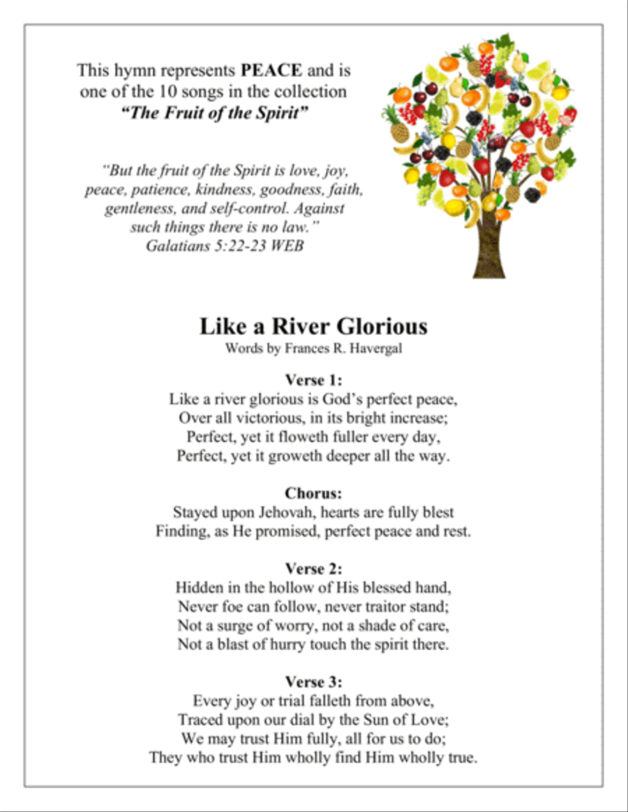 Like a River Glorious (Easy Violin and Cello Duet with Piano Accompaniment) Piano Trio scores gallery preview page 2