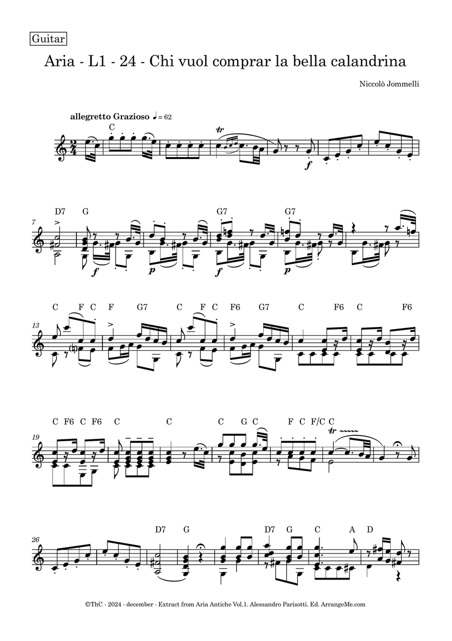 Chi vuol comprar la belle calandrina Acoustic Guitar scores gallery preview page 6