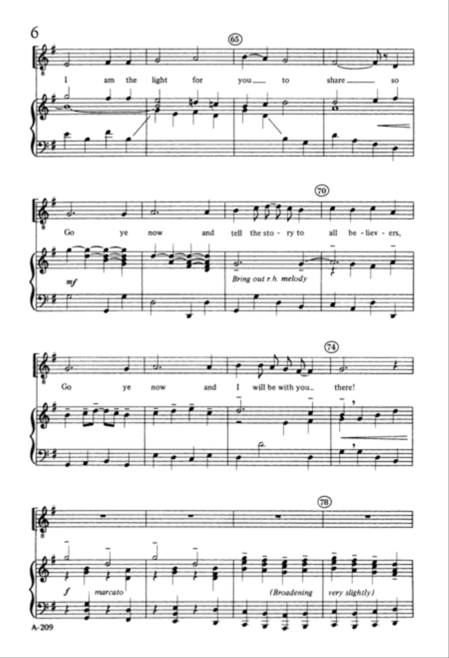 Go Into the World 4-Part scores gallery preview page 6