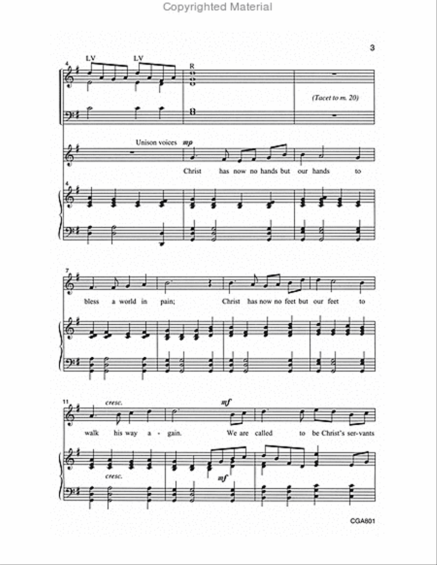 Christ's Own Body Christ's Own Body Unison Choir scores gallery preview page 3