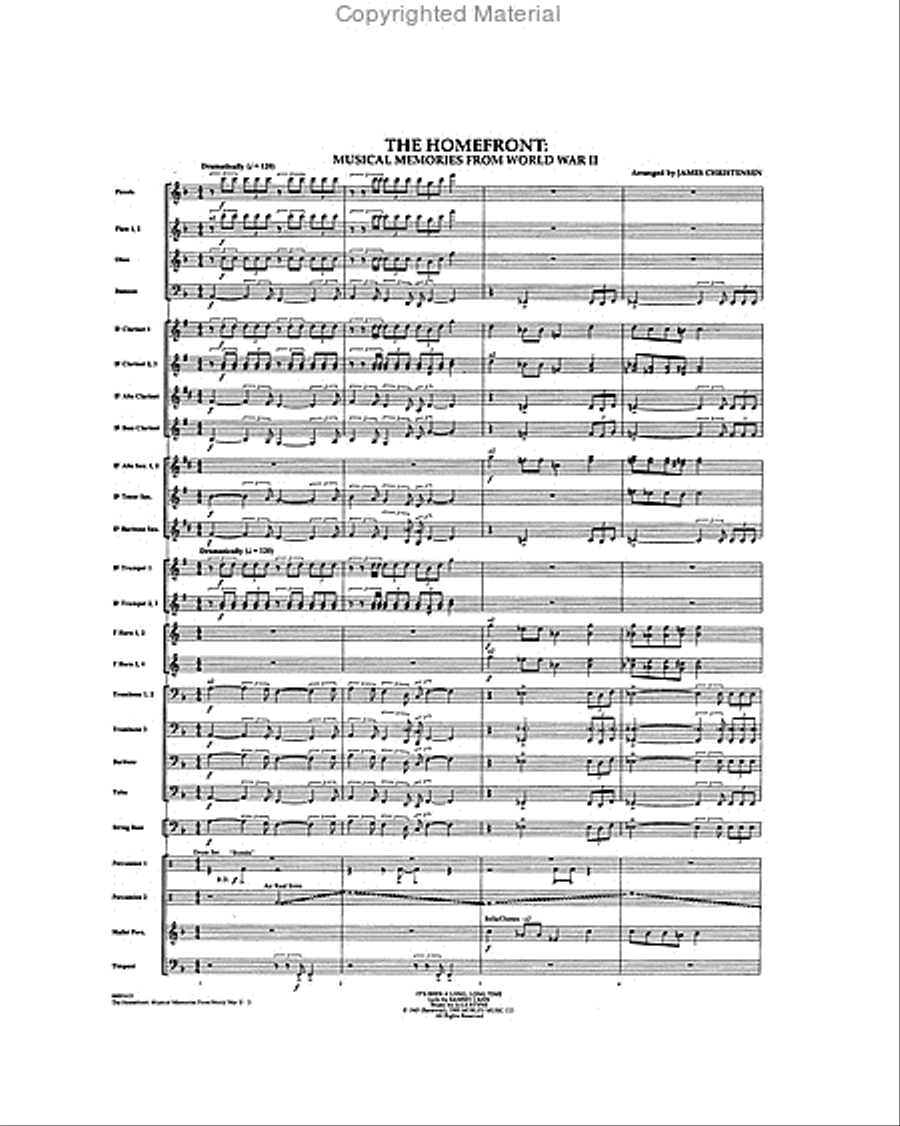 The Homefront: Musical Memories from World War II Concert Band scores gallery preview page 2