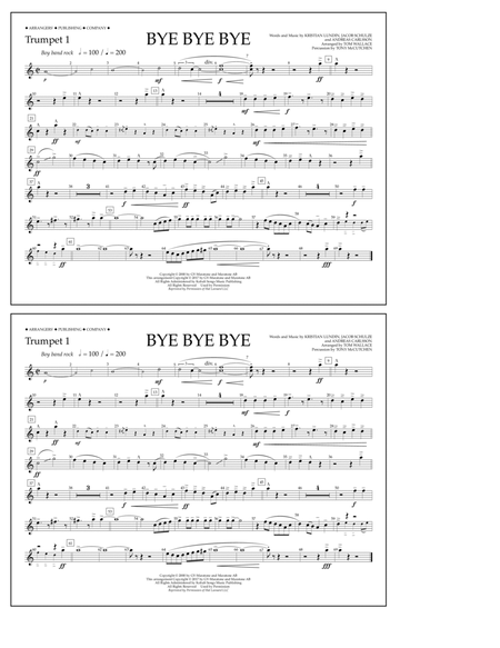 Bye Bye Bye (arr. Tom Wallace) - Trumpet 1
