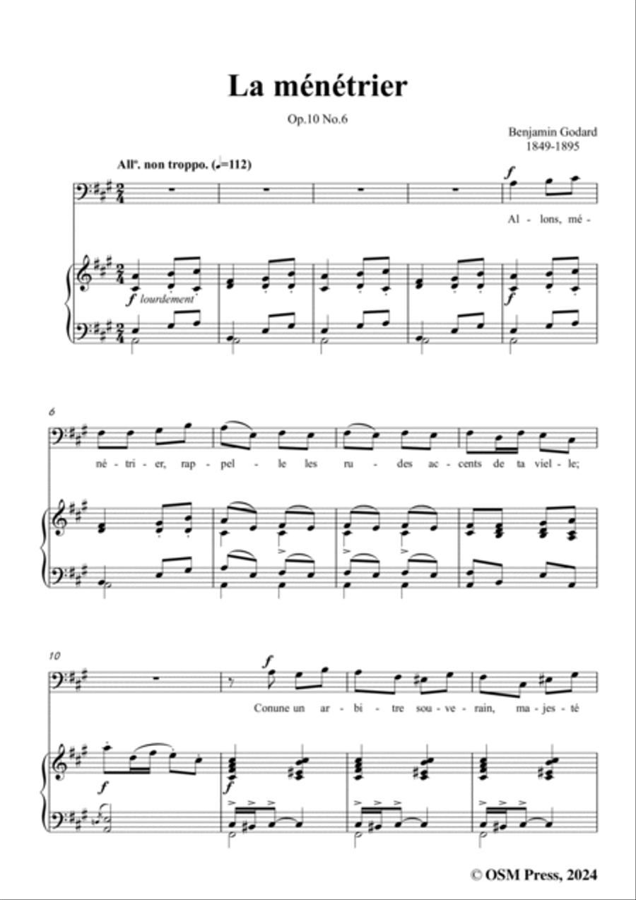 B. Godard-La ménétrier,in A Major,Op.10 No.6 Voice scores gallery preview page 3