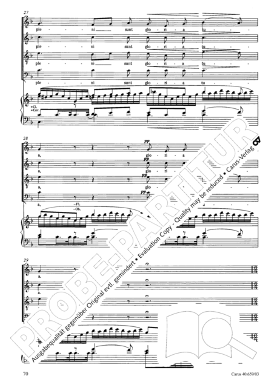 Mass in A flat major (Messe in As) 4-Part scores gallery preview page 71
