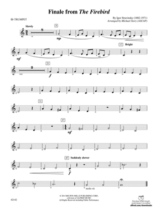 Finale from The Firebird: 1st B-flat Trumpet