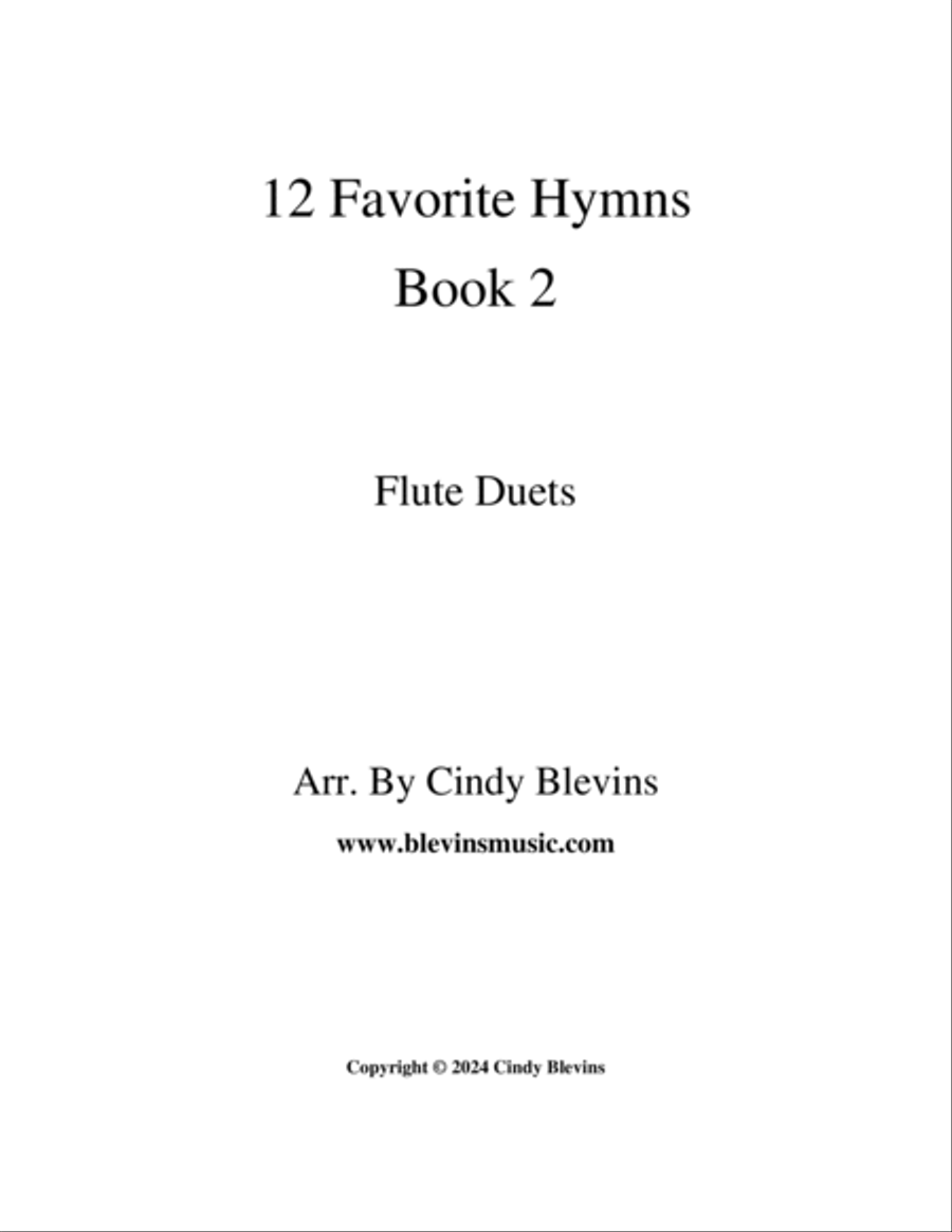 12 Favorite Hymns, Book 2, Flute Duets Flute Duet scores gallery preview page 6