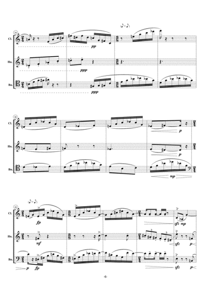 "Trio - for Clarinet, Bassoon and Horn" - [Score & Parts] image number null