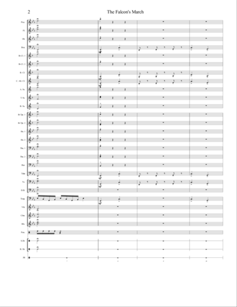 The Falcon's March The Falcon's March Large Ensemble scores gallery preview page 2
