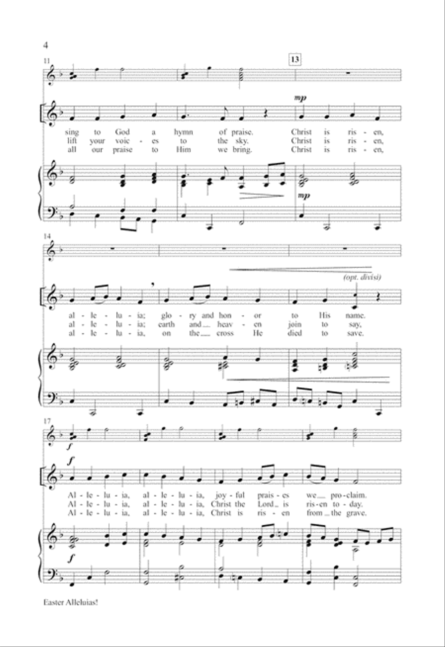 Easter Alleluias! Easter Alleluias! Unison Choir scores gallery preview page 3