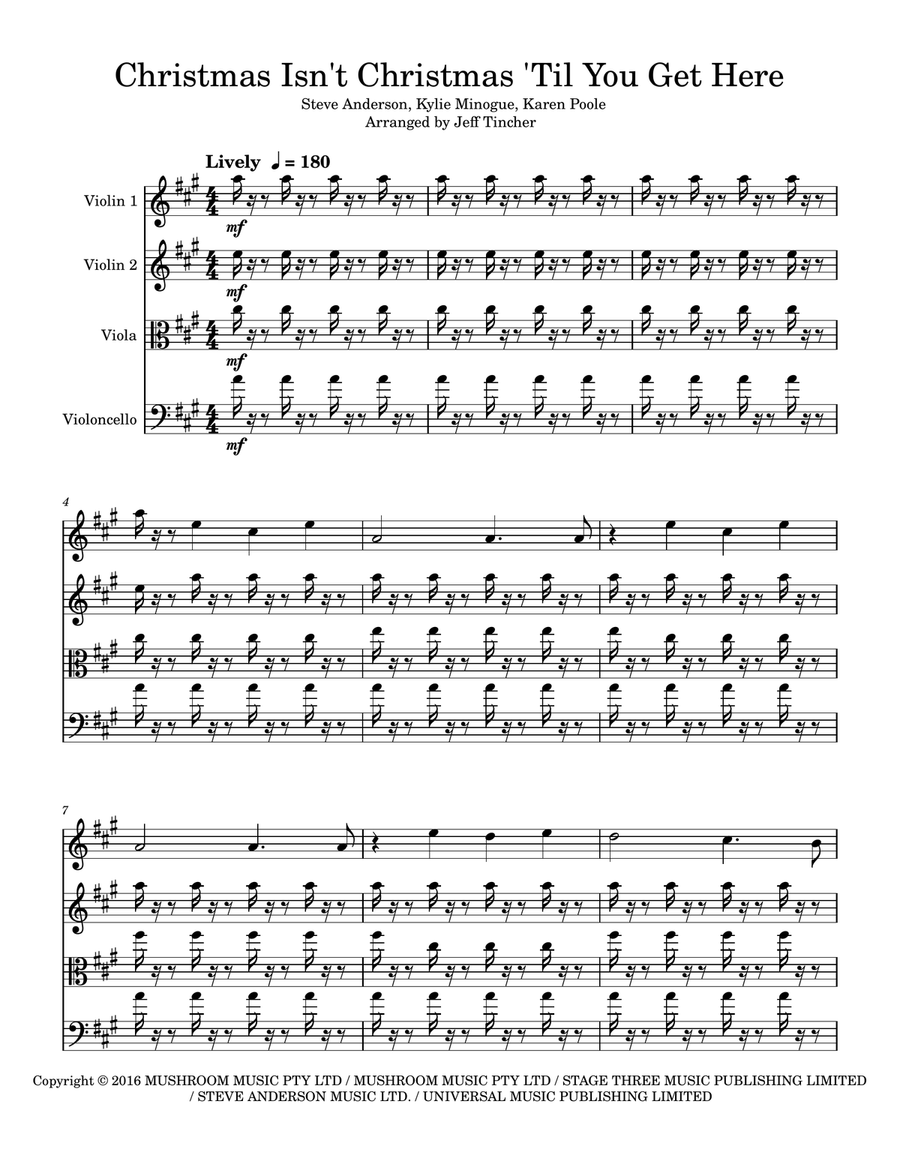 Christmas Isn't Christmas 'til You Get Here String Quartet scores gallery preview page 2