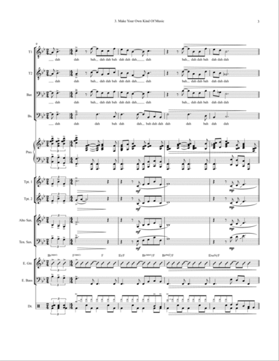 Make Your Own Kind Of Music Large Ensemble scores gallery preview page 3
