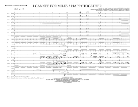 I Can See for Miles/Happy Together - Full Score
