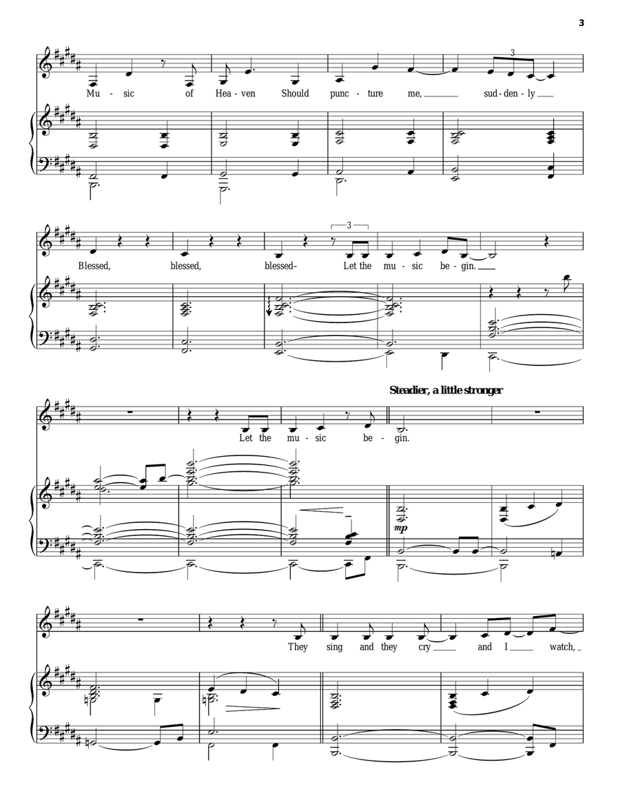 Music Of Heaven (from Wearing Someone Else's Clothes) Piano, Vocal scores gallery preview page 3