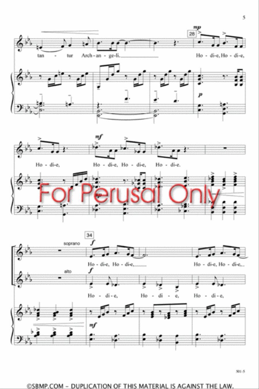 Hodie - SSA Octavo SSA scores gallery preview page 4