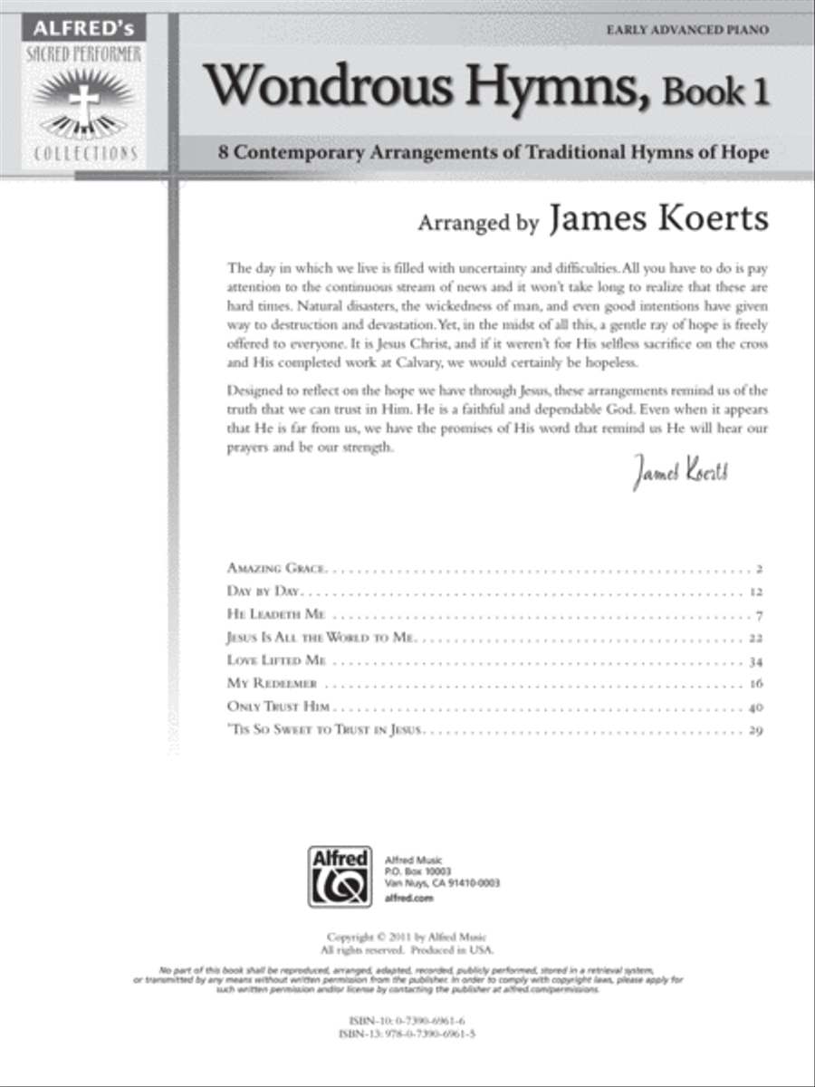 Wondrous Hymns, Book 1 Piano Solo scores gallery preview page 2