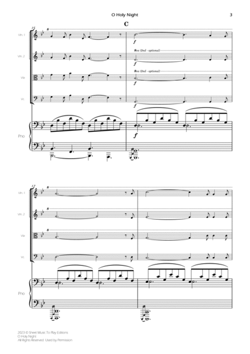O Holy Night - Piano Quintet (Full Score) - Score Only image number null