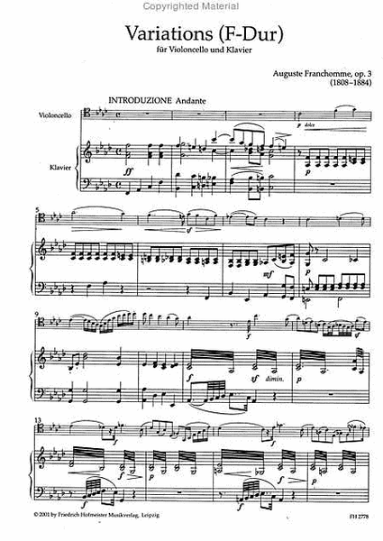 Variations (F-Dur) op. 3