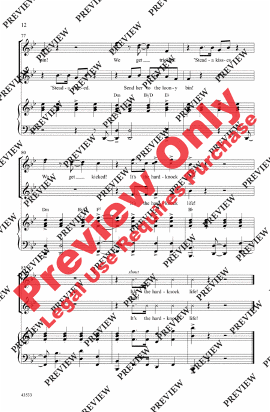 It's the Hard-Knock Life It's the Hard-Knock Life 2-Part scores gallery preview page 23