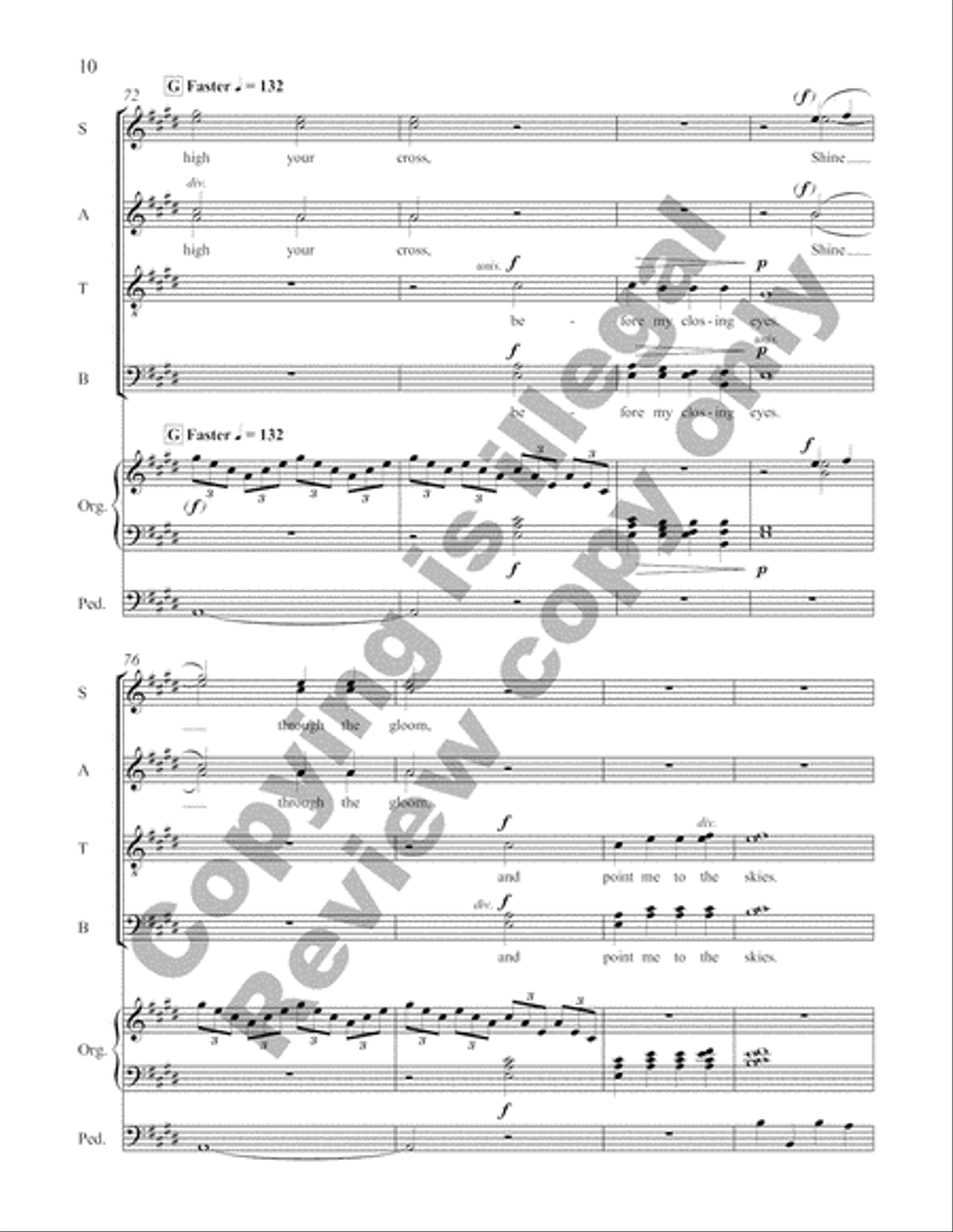 Songs of Faith: 5. Abide With Me 4-Part scores gallery preview page 14