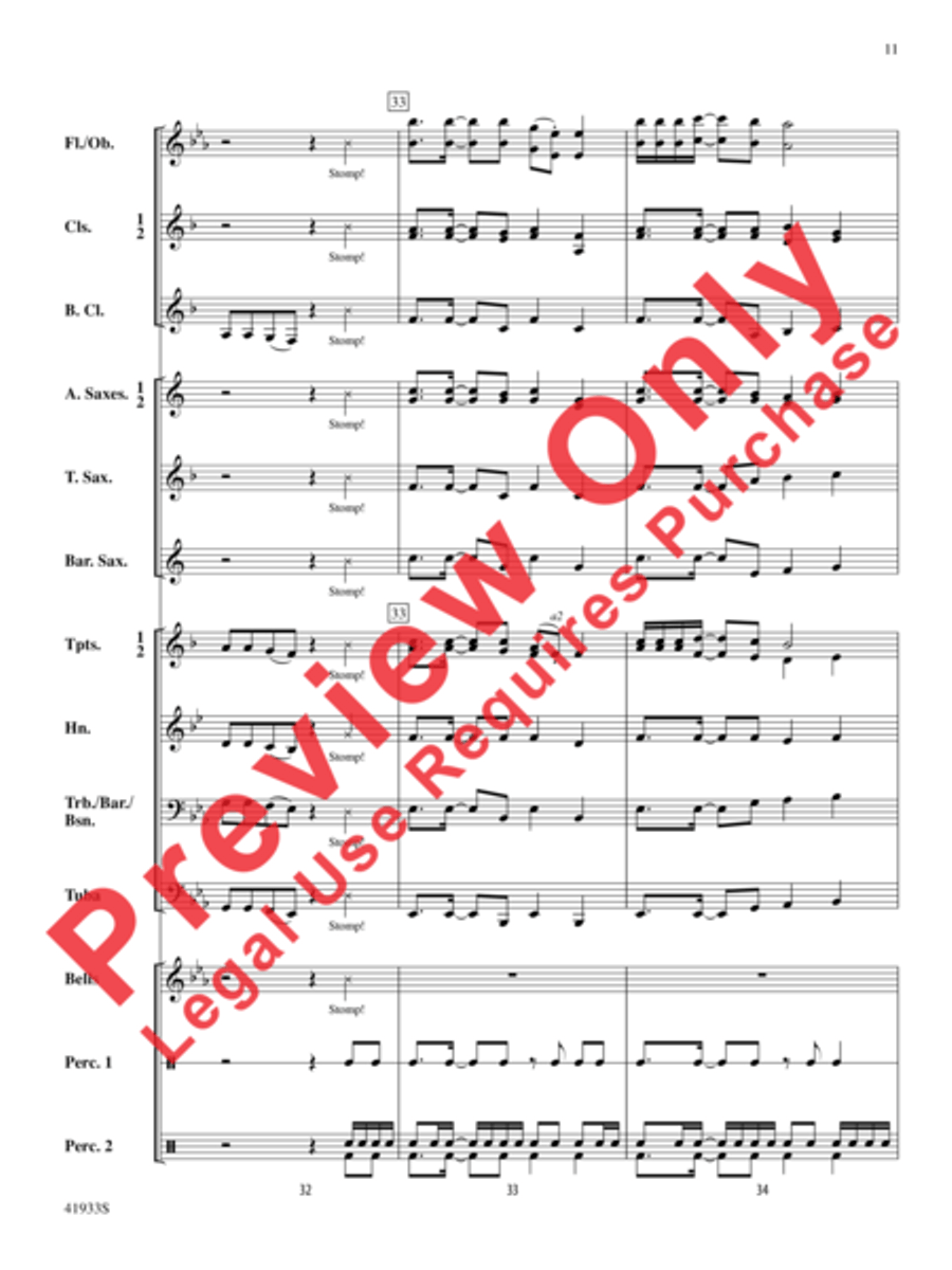African Alleluia African Alleluia Concert Band scores gallery preview page 12