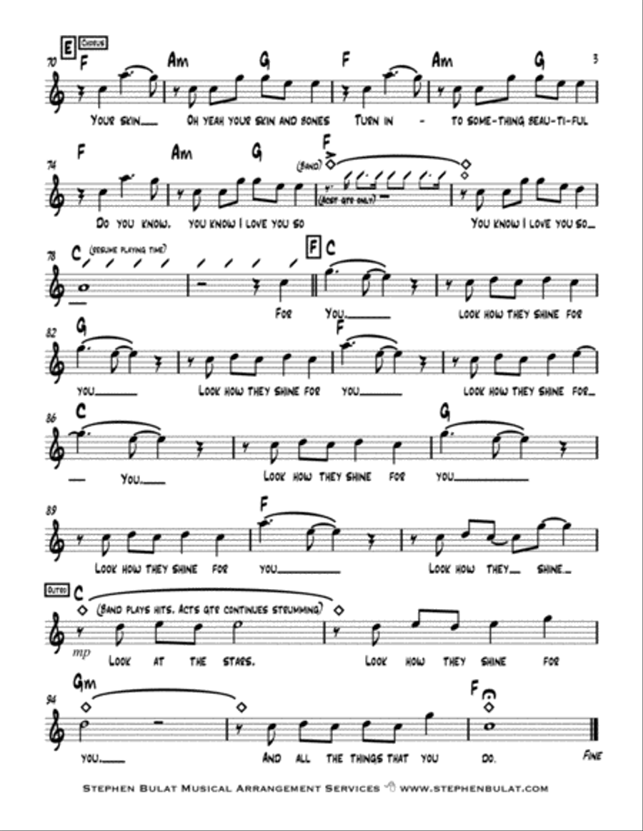 Yellow Piano, Vocal, Guitar scores gallery preview page 4