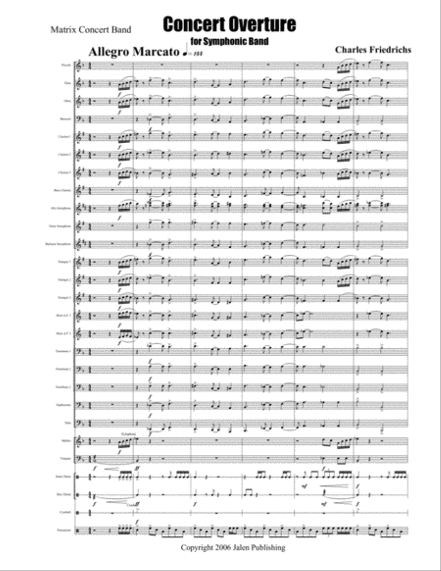 Concert Overture (Freidrichs) Concert Band scores gallery preview page 2