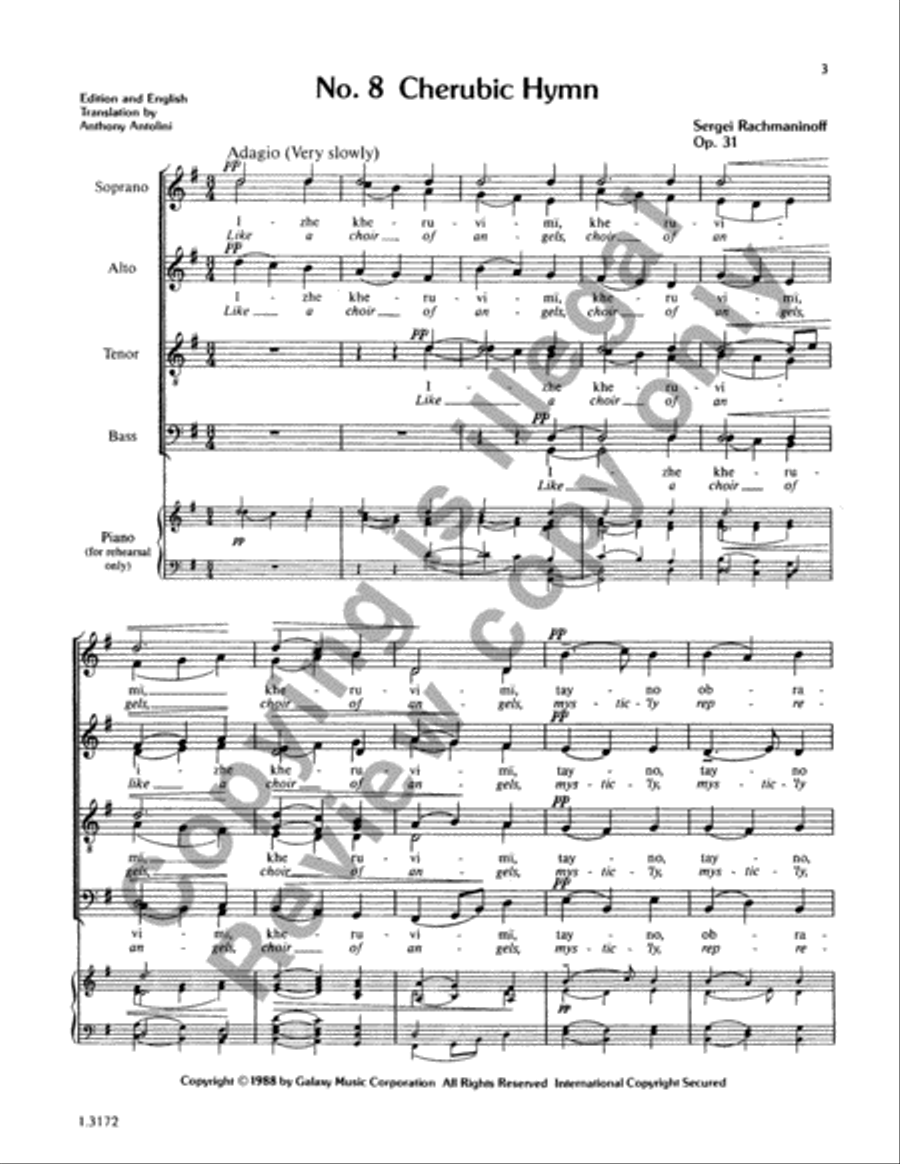 The Liturgy of St. John Chrysostom Divisi scores gallery preview page 2