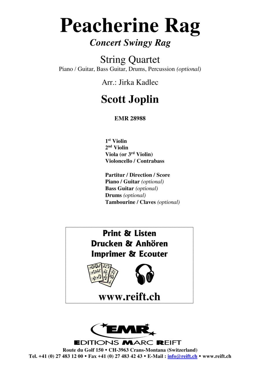 Peacherine Rag Peacherine Rag Cello scores gallery preview page 1