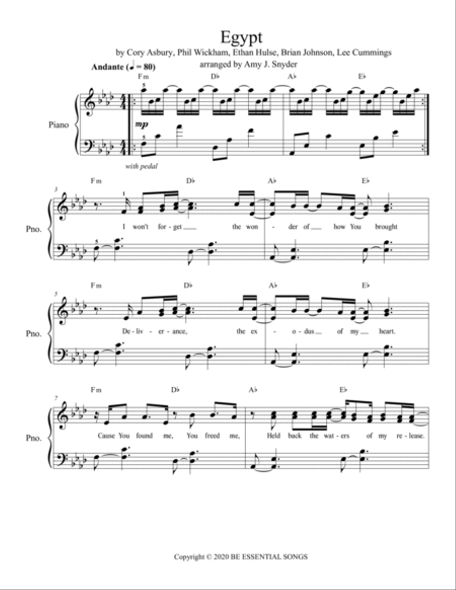 Egypt Piano Solo scores gallery preview page 2