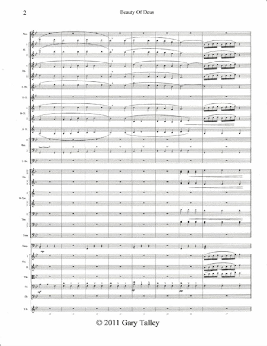 Beauty of Deus - Score Only Full Orchestra scores gallery preview page 2