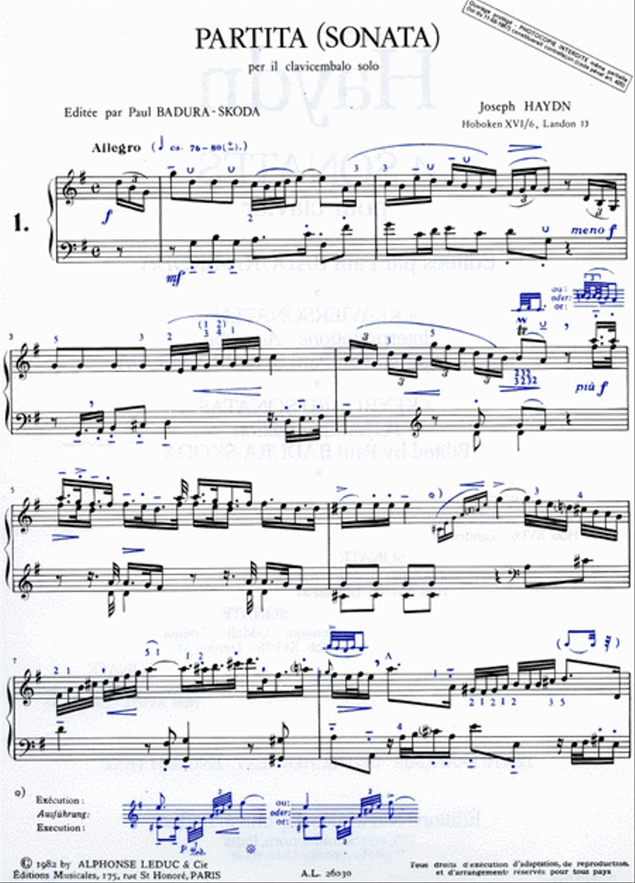 Haydn 4 Sonatas Volume 1 In G Major Hob 16/6 Piano Book English Piano Solo scores gallery preview page 2