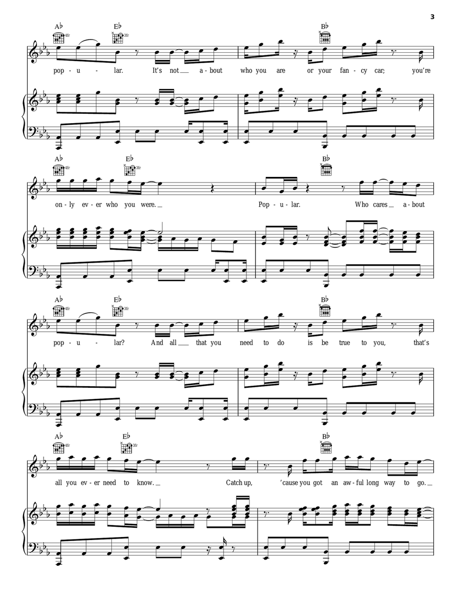 Popular Song Piano, Vocal, Guitar scores gallery preview page 3
